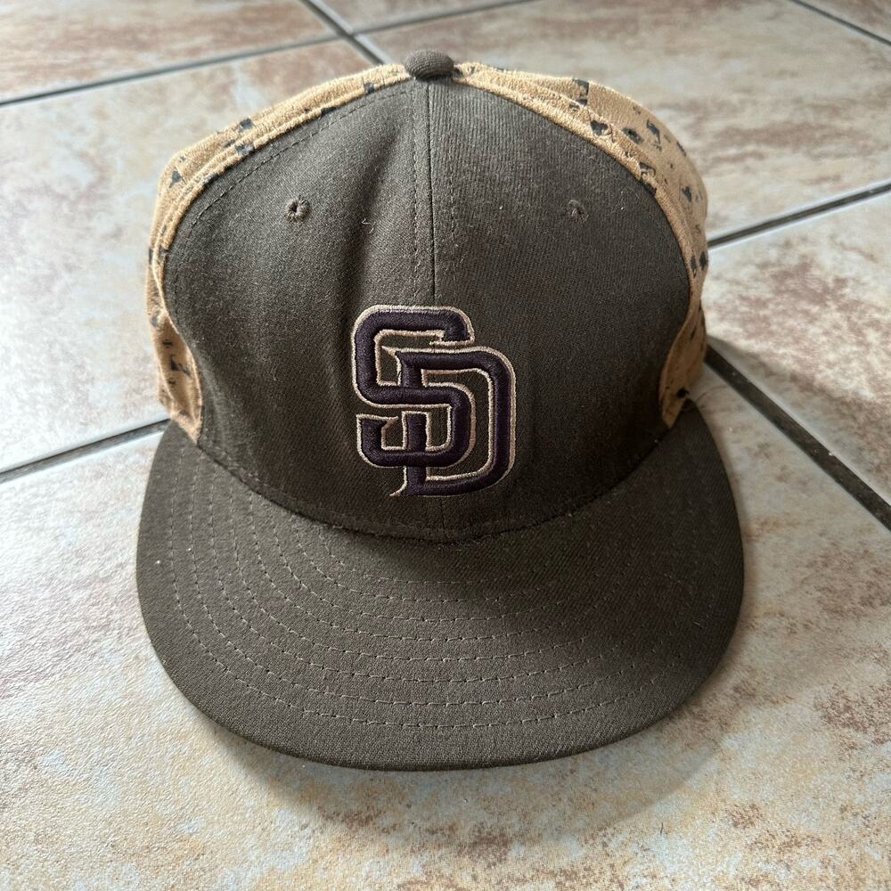 San Diego Padres New Era MLB Brown Baseball Hat Cap Size 7 5/8 - Picture 2 of 8